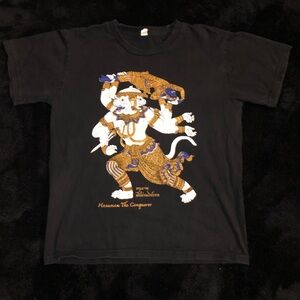 Vintage Thai Mythology Hanuman The Conqueror Textured T-Shirt